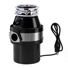 KUPPET Garbage Disposals-1.0 HP 2600 RPM Continuous Food Feed For Household Home Kitchen-Large Capacity Waste Disposal With Plug-Black (Black2) - B07B8MDH63